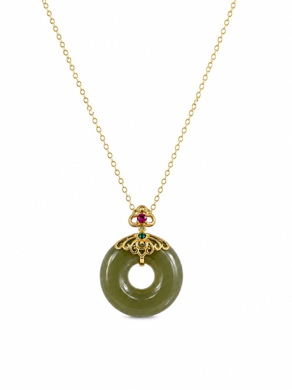 #P9 Jade Circle Pendant